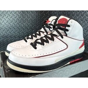 Jordan 2 Retro QF Summit White Varsity Red 395709-101 Mens sneaker size 10